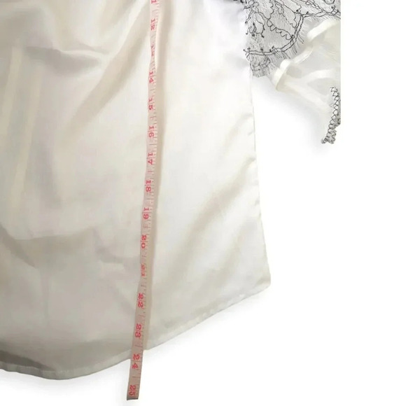 Self-Portrait Blouse Size Small Long Sleeves Bridal Kate Middleton - Picture 11 of 14